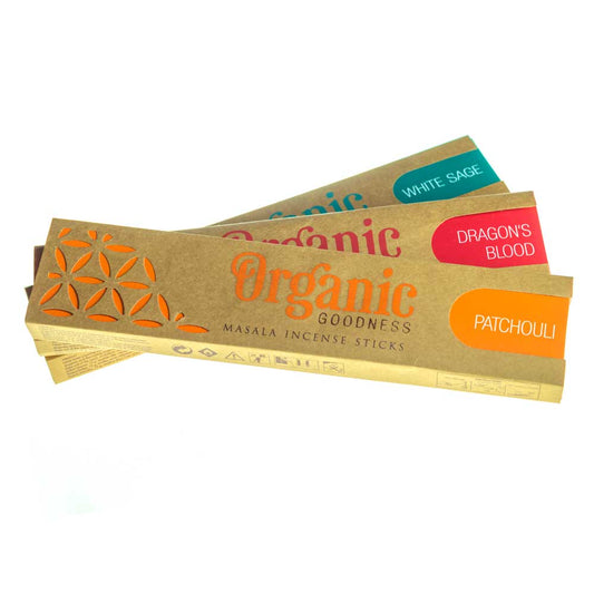 Räucherstäbchen - Reinigung: White Sage (Weißer Salbei), Dragon’s Blood (Drachenblut), Patchouli