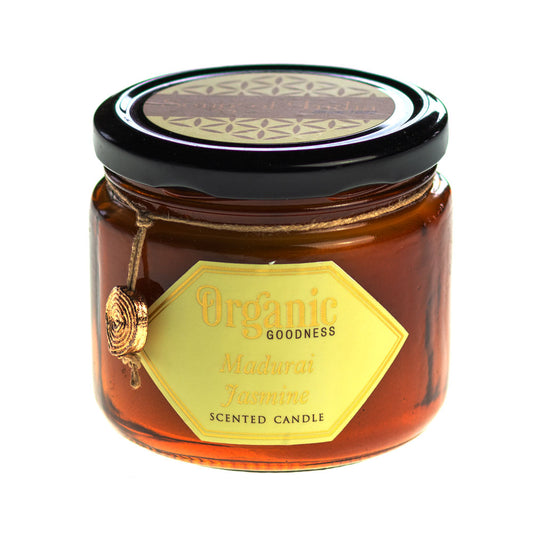 Bio Duftkerze, handgeschöpft - Jasmin von Shiva Girl