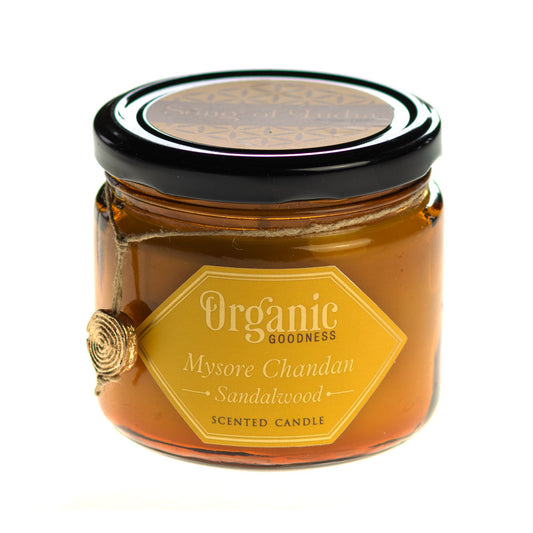 Bio Duftkerze, handgeschöpft - Sandelholz von Shiva Girl