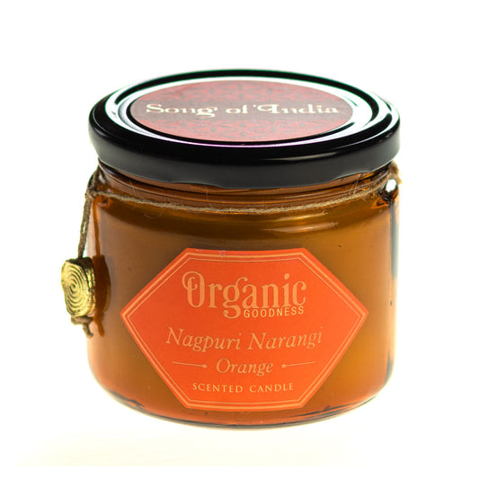 Bio Duftkerze, handgeschöpft - Orange von Shiva Girl