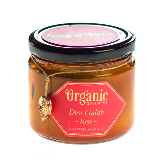 Bio Duftkerze, handgeschöpft - Rose von Shiva Girl