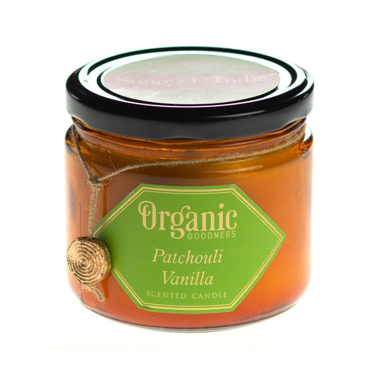 Bio Duftkerze, handgeschöpft - Patchouli Vanille von Shiva Girl