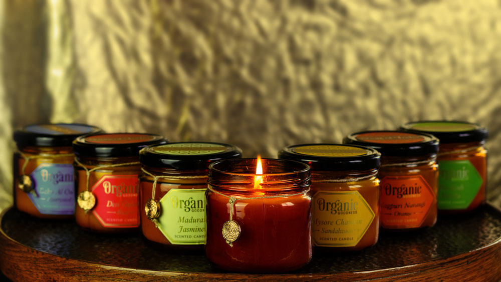 Bio Duftkerze, handgeschöpft - Patchouli Vanille: alle Duftrichtungen von Shiva Girl