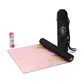 Yogaset von Shiva Girl: Yogamatte, Yogahandtuch, Yogatasche - rosa Lotus, Yogamatte gerollt