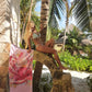 Yogaset von Shiva Girl: Yogamatte, Yogahandtuch, Yogatasche - rosa Lotus, für Urlaub am Strand