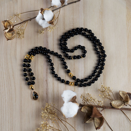 Mala Kette Optimism - Obsidian