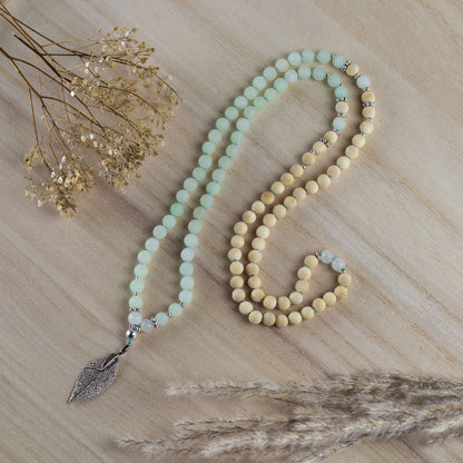 Mala Kette Calm - Jade und Sandelholz